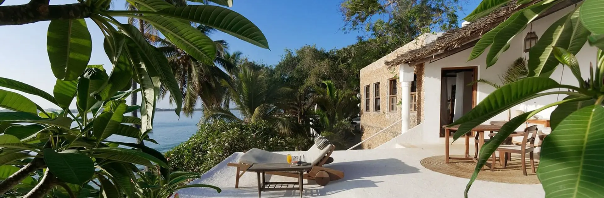 Peponi Hotel exterior on the Lamu waterfront